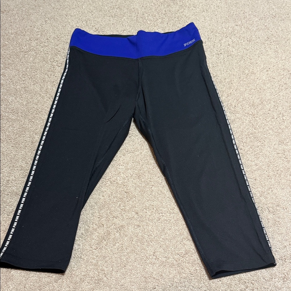 PINK Black and Blue Leggings